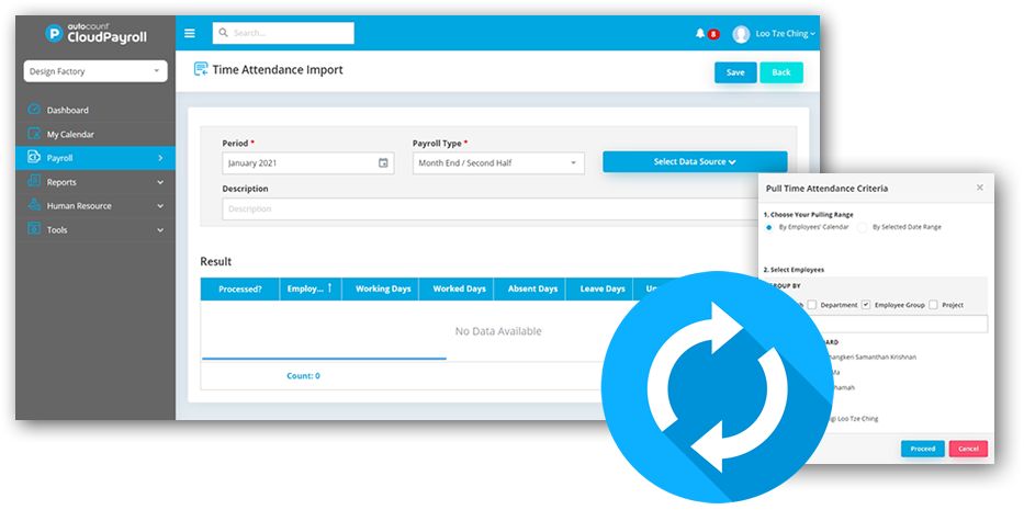 Malaysia AutoCount Cloud Payroll e Attendance